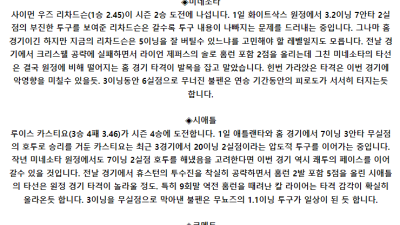 5월 7일 08:40 MLB 미네소타 : 시애틀 MLB분석