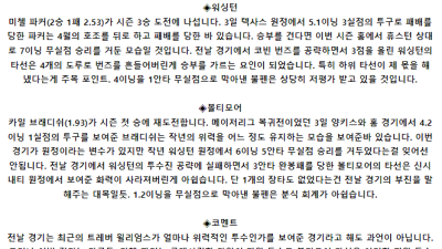 5월 9일 07:45 MLB 워싱턴 : 볼티모어 MLB분석