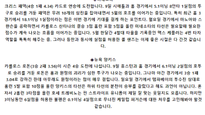 5월 15일 08:40 MLB 미네소타 : 뉴욕양키스 MLB분석