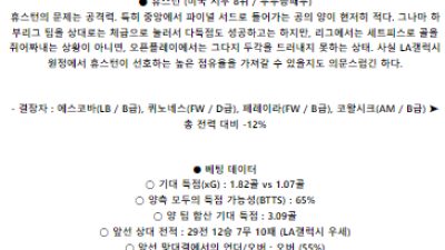 5월 26일 LA갤럭시 휴스턴 메이저리그사커분석 해외스포츠