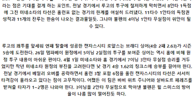 5월31일 미네소타 캔자스시티 MLB프로야구분석 해외스포츠