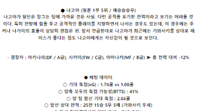 6월2일 가와사키 나고야 일본J리그분석 해외스포츠