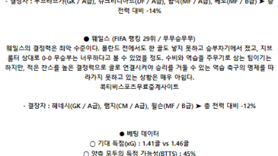 6월10일 슬로바키아 웨일스 INTL리그분석 해외스포츠