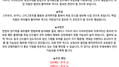 6월 14일 21:30 여자 네이션스리그 중국(W) : 독일(W)