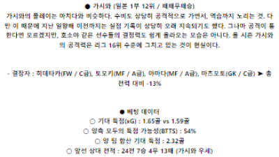 6월16일 감바 가시와 일본J리그분석 해외스포츠