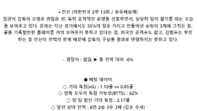 6월16일 김포 안산 K리그2분석 국내스포츠
