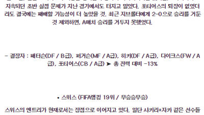 6월20일 스코틀랜드 스위스 UEFA유로2024 분석 해외스포츠