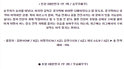 6월23일 인천 포항 K리그 분석 국내스포츠