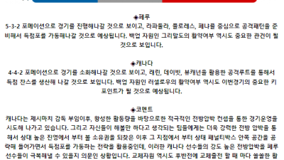 코파 아메리카 6월 26일 07:00 페루 : 캐나다