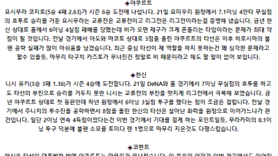 6월 28일 18:00 NPB 야쿠르트 : 한신