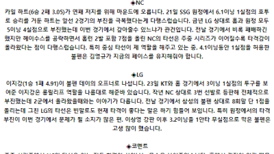 6월 28일 18:30 KBO NC : LG