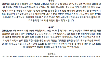 6월 28일 18:30 KBO 두산 : SSG