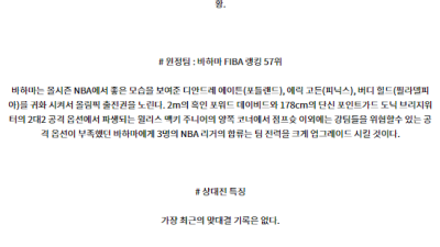 7월3일 핀란드 바하마 올림픽예선 남자농구분석 해외스포츠