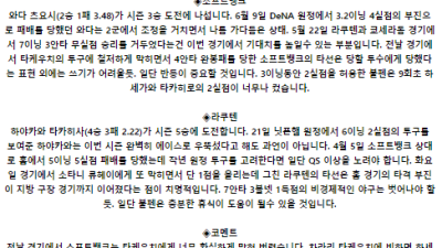 7월 5일 18:00 NPB 소프트뱅크 : 라쿠텐