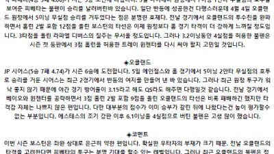 7월 11일 08:10 MLB 보스턴 : 오클랜드 MLB분석