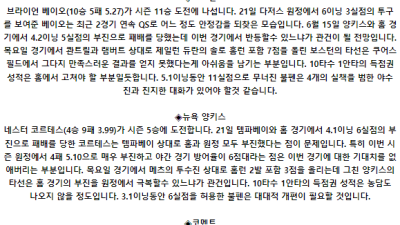 7월 27일 08:10 MLB 보스턴 : 뉴욕양키스 MLB분석