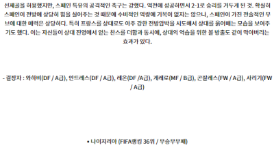 7월29일 스페인 나이지리아 올림픽여자축구분석 해외스포츠