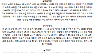 8월 3일 08:20 MLB 애틀랜타 : 마이애미 MLB분석