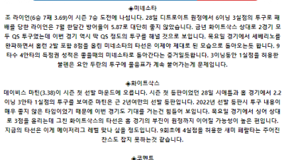 8월 3일 09:10 MLB 미네소타 : 화이트삭스 MLB분석