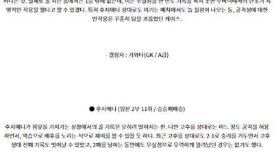 8월10일 J2리그 고후 후지에다 아시아축구분석 스포츠분석