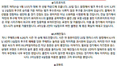8월 28일 07:40 MLB 디트로이트 : LA에인절스 MLB분석