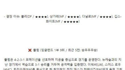 9월28일 EPL 노팅엄 포레스트 풀럼