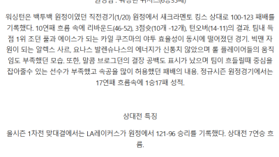 1월 22일 NBA 5경기