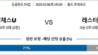 2월 08일 잉글FA컵 맨체스U vs 레스터C