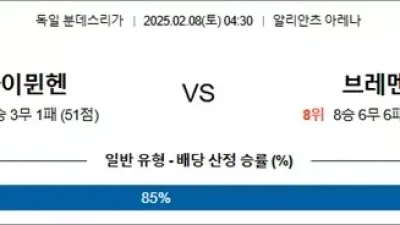 2월 08일 분데스리 바이뮌헨 vs 브레멘