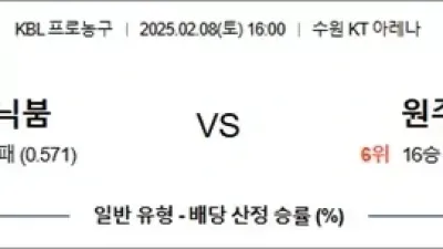2월 08일 KBL KT소닉붐 vs 원주DB