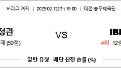2월 12일 KOVO여 대전정관 vs IBK기업