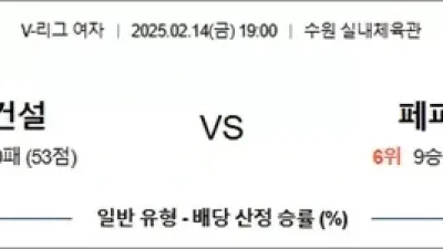 2월 14일 KOVO여 현대건설 vs 페퍼저축