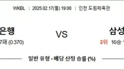 2월 17일 WKBL 신한은행 vs 삼성생명