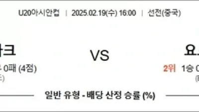 2월 19일 U20아시안컵 3경기