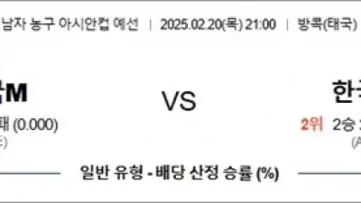 2월 20일 남자 농구 아시안컵 예선 태국M vs 한국M