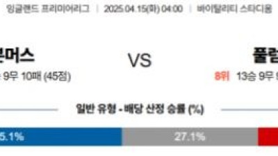 4월 15일 EPL 본머스 vs 풀럼