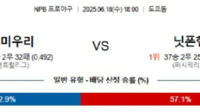 06월 18일 NPB 6경기