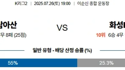 07월 26일 K리그2 3경기