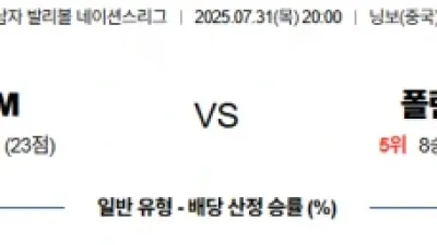7월 31일 배구네이션스리그 2경기