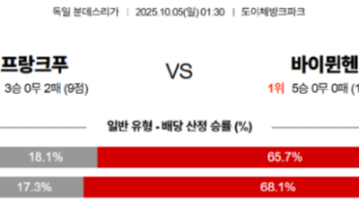 10월 5일 분데스리가 2경기