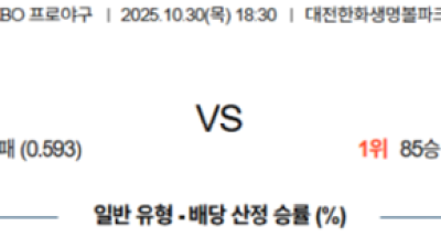 10월 30일 KBO 1경기