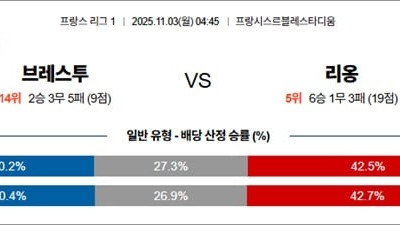 11월 3일 리그앙 5경기