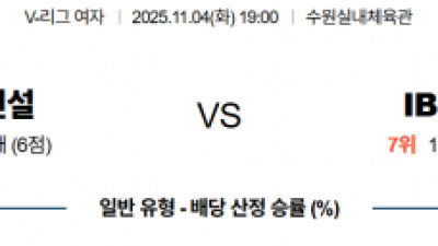 11월 4일 V리그 여자 1경기