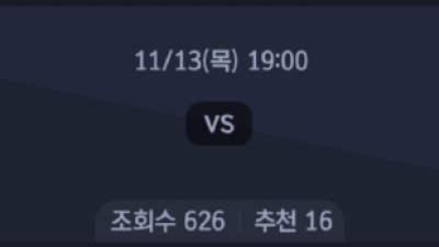 11월 13일 V 리그 남자 1경기