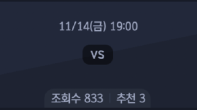 11월 14일 V 리그 여자 1경기