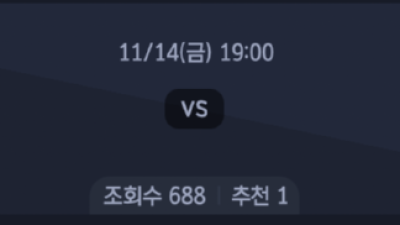11월 14일 V 리그 남자 1경기