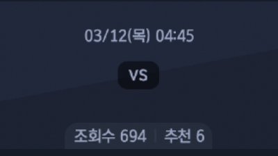 3월 12일 잉글랜드 챔피온쉽 6경기